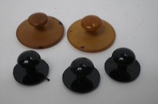 Tuxedo Button Studs   3 Black, 2 Brown/Tan - Plastic