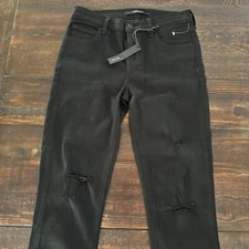 Woman  s J Brand Black Distressed Jeans Size 24 NWT