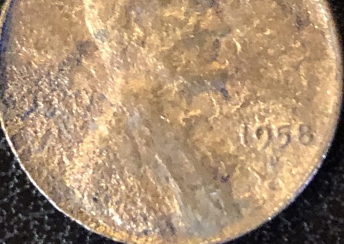 1958 D Wheat Cent with Extreme Brockage on Obverse and Reverse RARE! LQQK - Picture 2 of 9