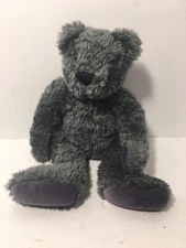Funny Bone Gray Plush Bear Beaded Paws Hands Feet