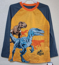 Jurassic World Dominion Boys' 2-Piece Dinosaur Pajama Set Size M 8 BRAND NEW