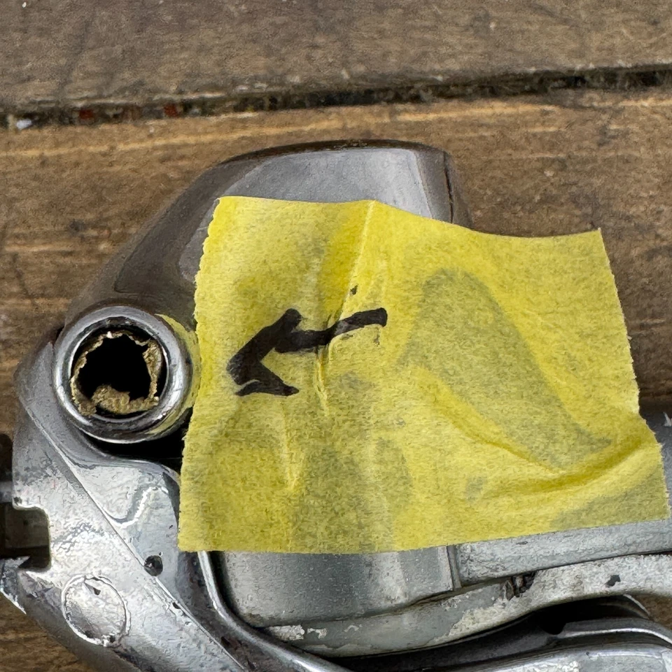 Vintage Shimano 600 Shift Lever LEFT Tri Color ST-6400 FRONT STI Shifter 2x A8 - Image 3 of 4