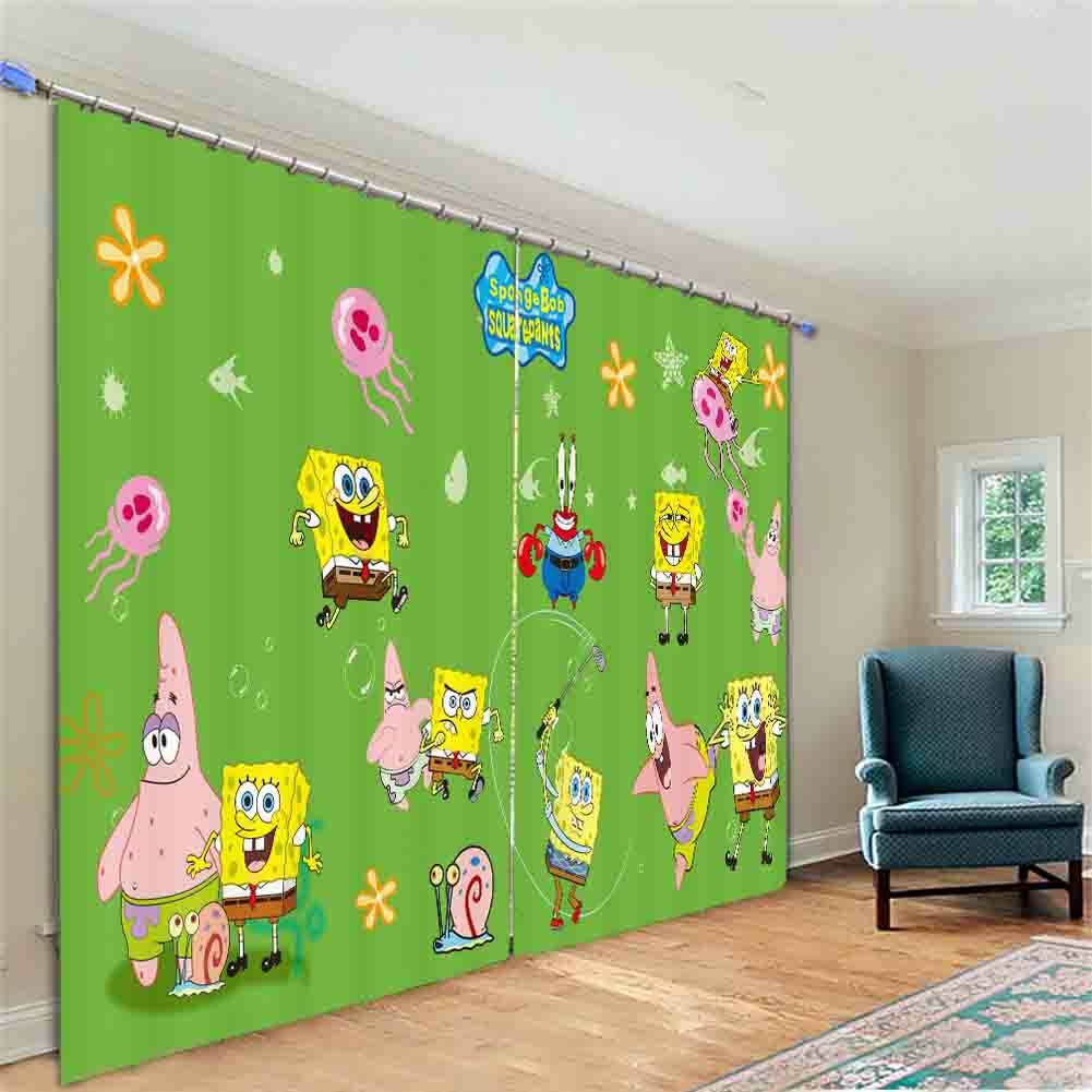 Seaweed Relaxed Grass 3D Curtain Blockout Photo Printing Curtains Drape Fabric