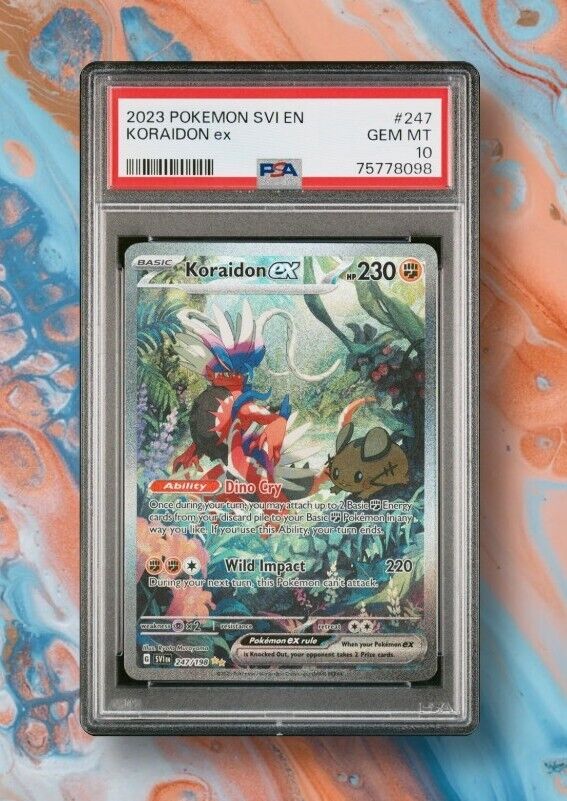 Mavin  Koraidon ex - Full Art SIR - Scarlet & Violet - 247/198 - PSA 9  Pokemon