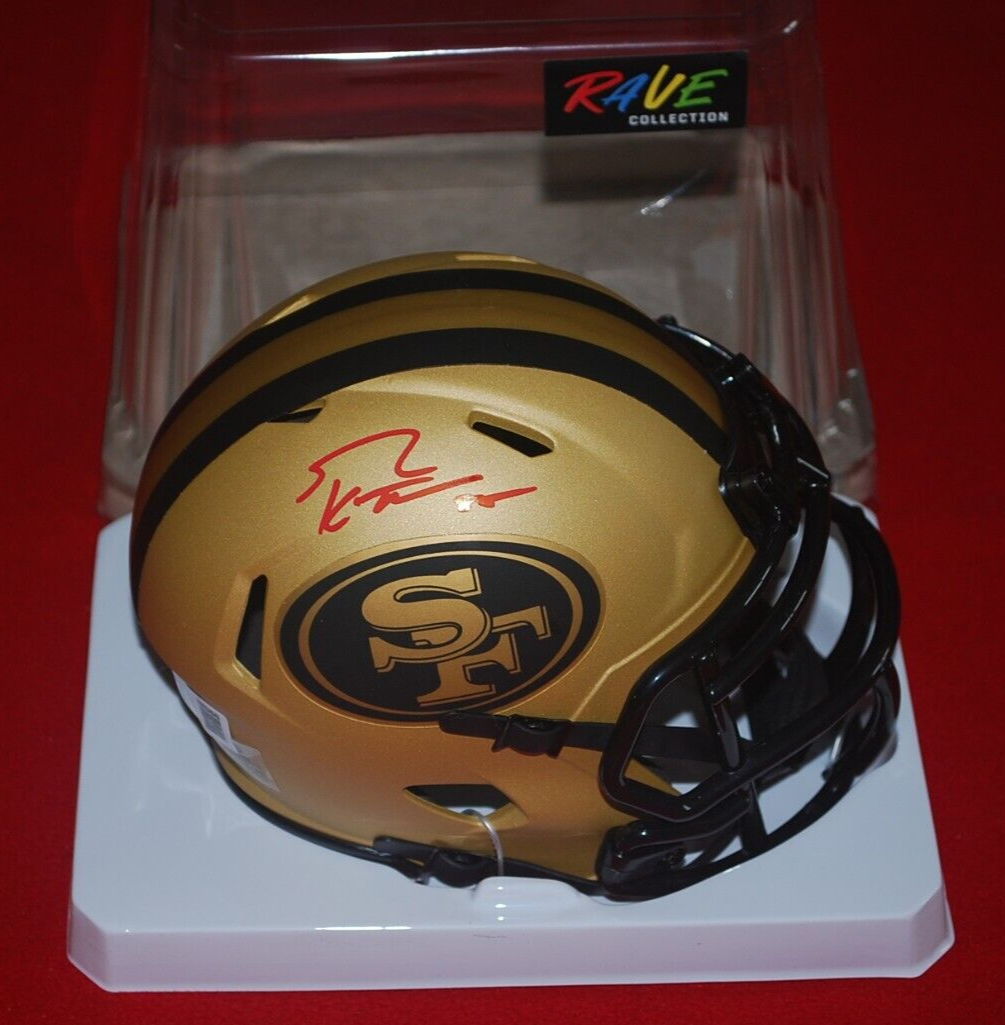 GEORGE KITTLE Autographed Signed San Francisco 49ers 49ers RAVE Mini Helmet Beckett 2W634643 