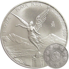 Libertad 2024 moneta d'argento 1 oz argento Ag 999 Messico dea della vittoria *