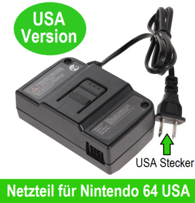 Netzteil für Nintendo 64 N64 Strom Adapter Power Cable for USA US Stecker Plug