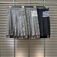 Thom Browne Women's Spring Pleated Skinny New Short Skirt