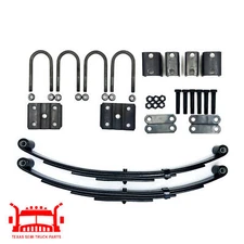 For 3500lb Single Trailer Axle Suspension Kit Leaf Spring U-bolt & Hanger Kit
