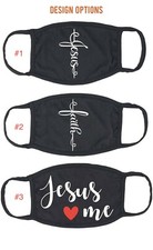 Christian Face mask for adult/ Jesus/Faith/Cross/ Blessed/ 100 Cotton/ Reusable