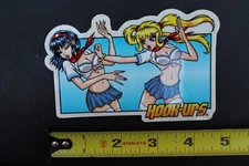 Hook-Ups Skateboards Girl Fight Slap Hot Sexy Anime OG HU2 Skateboarding STICKER
