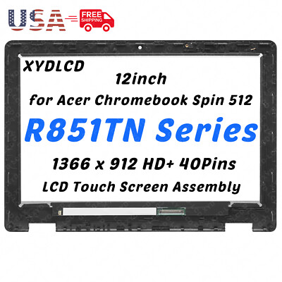 12in for Acer Chromebook Spin 512 R851TN-P1DU R851TN-P2AD LCD Touch Screen HD+