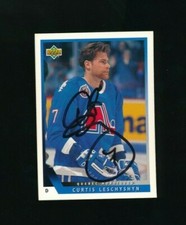 1993-94 Upper Deck Curtis Leschyshyn #133 signed auto autograph very tough swsw6