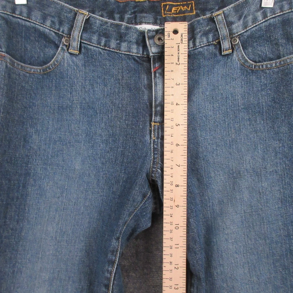Pantalones de mezclilla Columbia para mujer 6 magros tiro bajo ajustados corte bota lavado medio azul elástico Foto 4 de 4