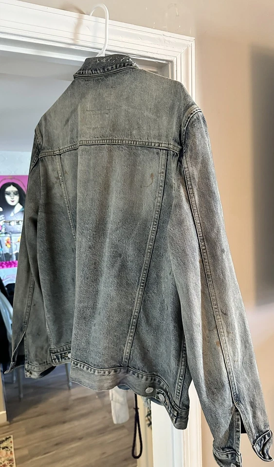 紫色品牌经典合身牛仔夹克 INDIGO OIL - XXL 男式 — 第 2/4 张图片