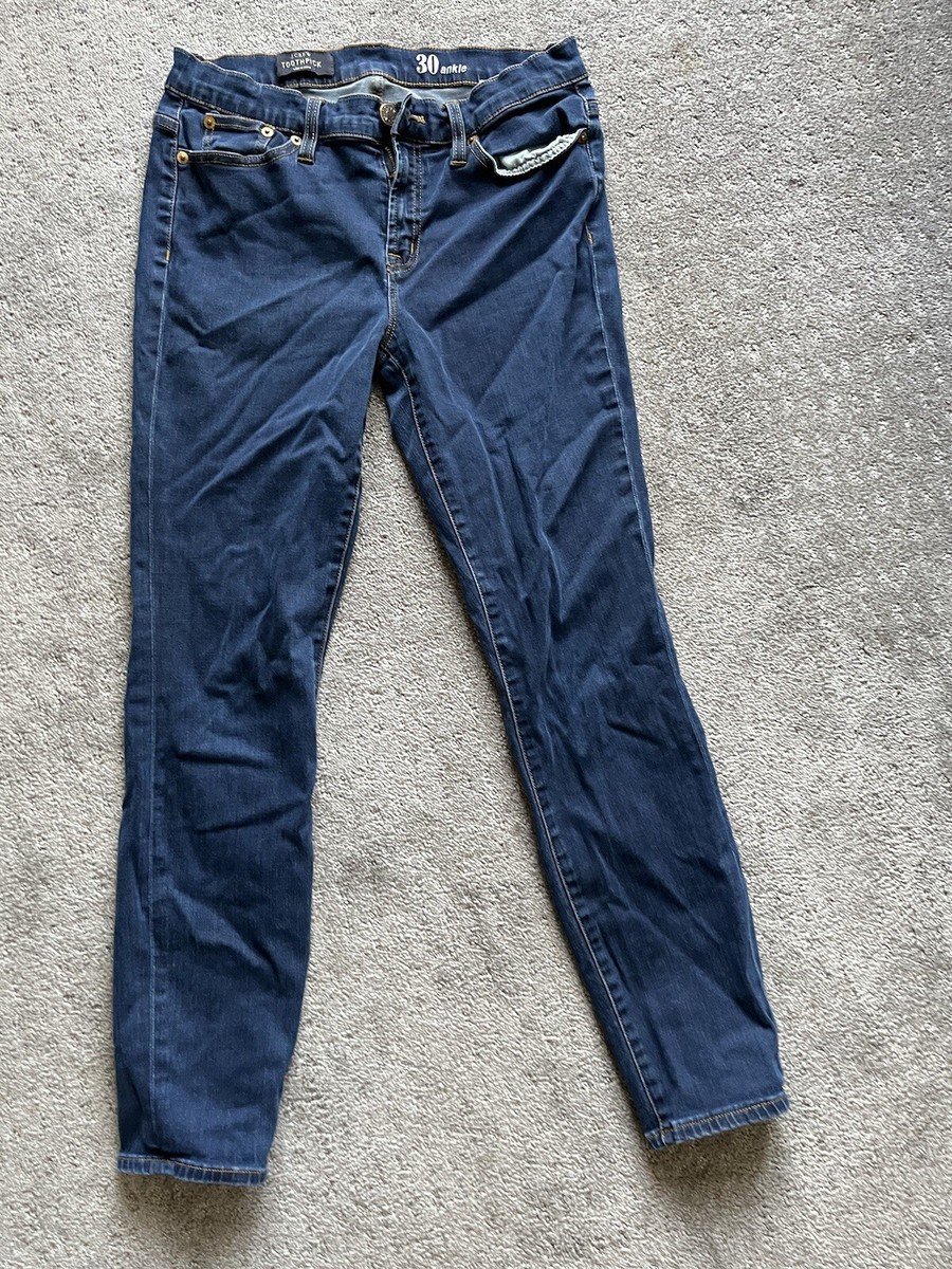 J Crew Toothpick Skinny Jeans in Garment-solid Blue Summer Size
