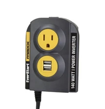 Everstart Maxx Power Inverter 140W 2 USB Plus 120 Outlet New Sealed In Package
