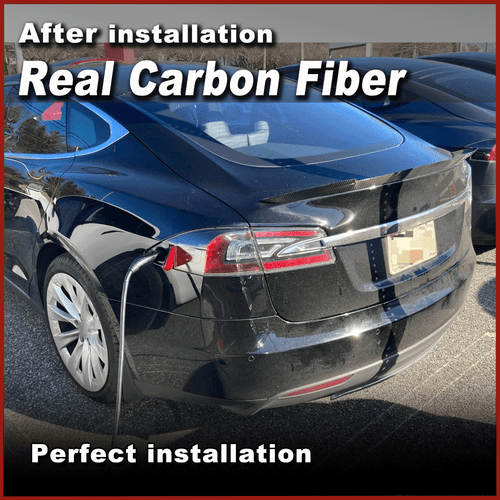 Alerón trasero de carbono para Tesla Model S 2012-2020 labio alerón de maletero - Imagen 6 de 14