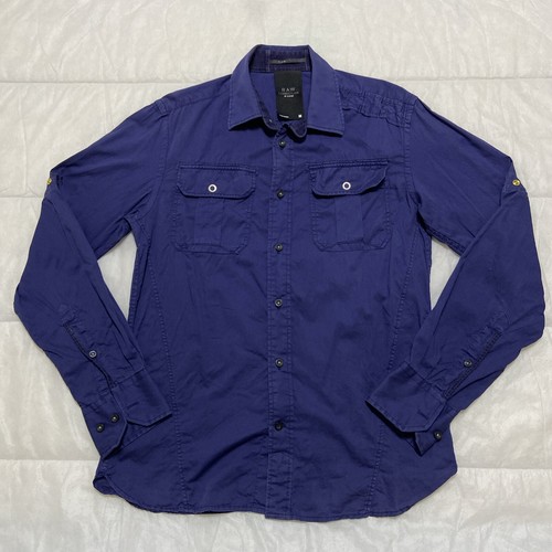 G-STAR RAW Men’s CL New Base 2 Pocket Long Sleeve Button Up Shirt ~ Size M GSTAR - Picture 2 of 11