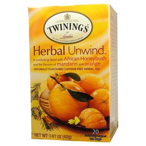 TWININGS HERBAL TEA HONEYBUSH, MANDARIN & ORANGE 20 Tea ...