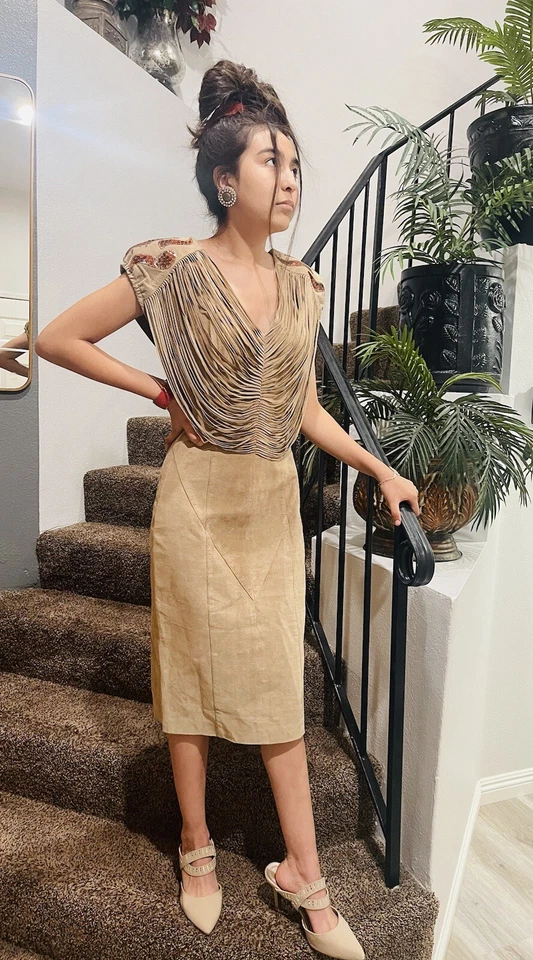 New Sz 6/42 Optima’s S. Paulo Brazil Antilope Couro Sueded Thin Leather Dress - Image 4 of 4