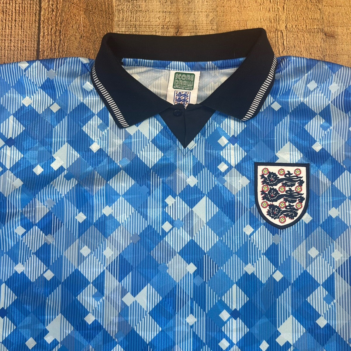 Score Draw Official Retro England Jersey Football Shirt