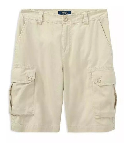 Polo Ralph Lauren Boys Stretch Chino Cargo Short Size 7 Color Basic Sand New
