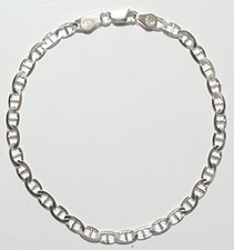 Flat Mariner Link Ankle Bracelet 925 Sterling...