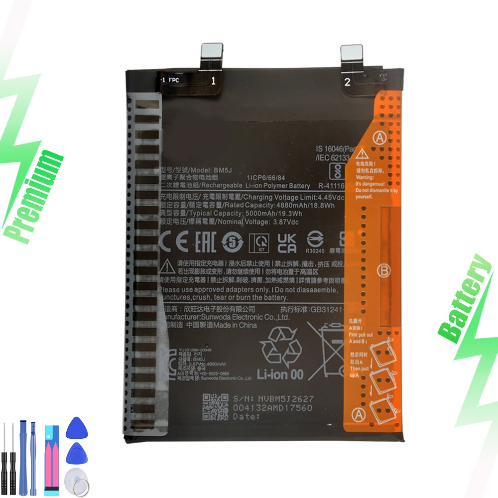 BM5J 5000mAh New Phone Battery For Mi 12T / 12T Pro Redmi K50