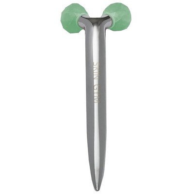 Skin Gym Jade Revi Beauty Facial Roller Massager For Wrinkles And Fine Lines