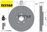 2X Bremsscheibe Textar 92349505 2 Bremsscheiben