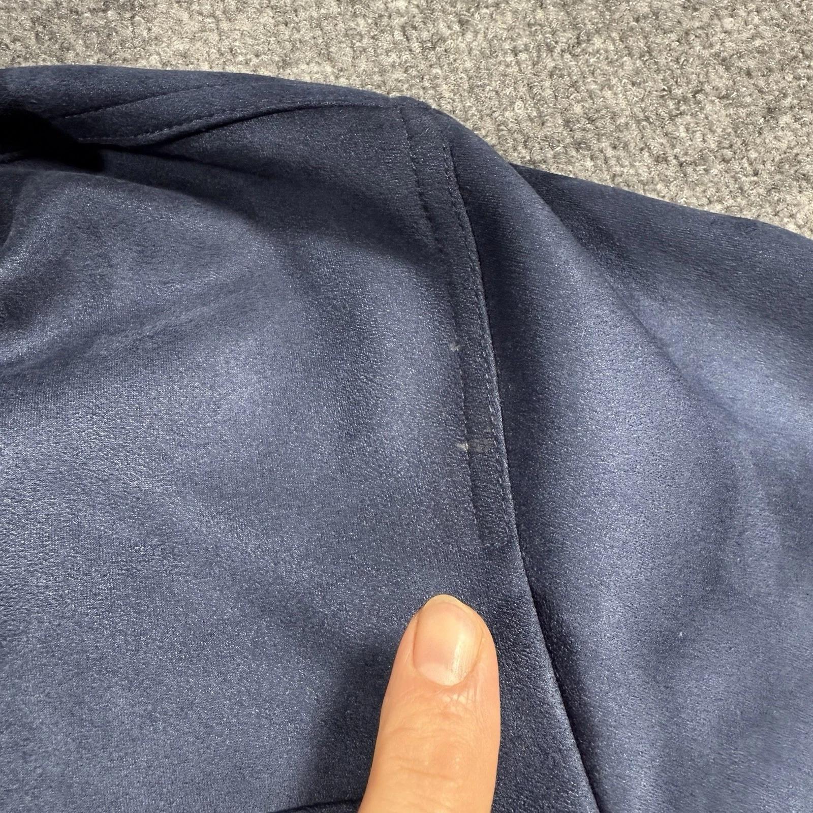 Robert Graham Vegan Suede Large Navy Blue Field Jacket NWT. $248 - product detail image 20