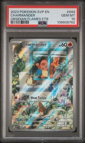 Pokemon 2023 Charmander 044 Holo Promo Obsidian Flames ETB GEM MINT PSA 10