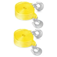  51005A Heavy-Duty Tow Strap with Hooks 2 Pack, 2 Inches by 20 Feet, Woven 