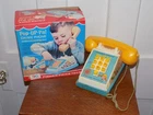 Vintage 1968 Fisher Price Pop-Up-Pal Chime telephone with Box