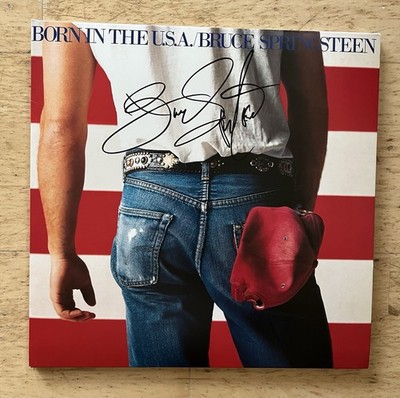 BRUCE SPRINGSTEEN NEU ORIGINAL Autogramm in Person VINYL Born In the U.S.A.