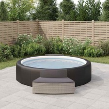 Accessoire de Spa Meuble de Baignoire pour Extérieur Résine Tressée vidaXL