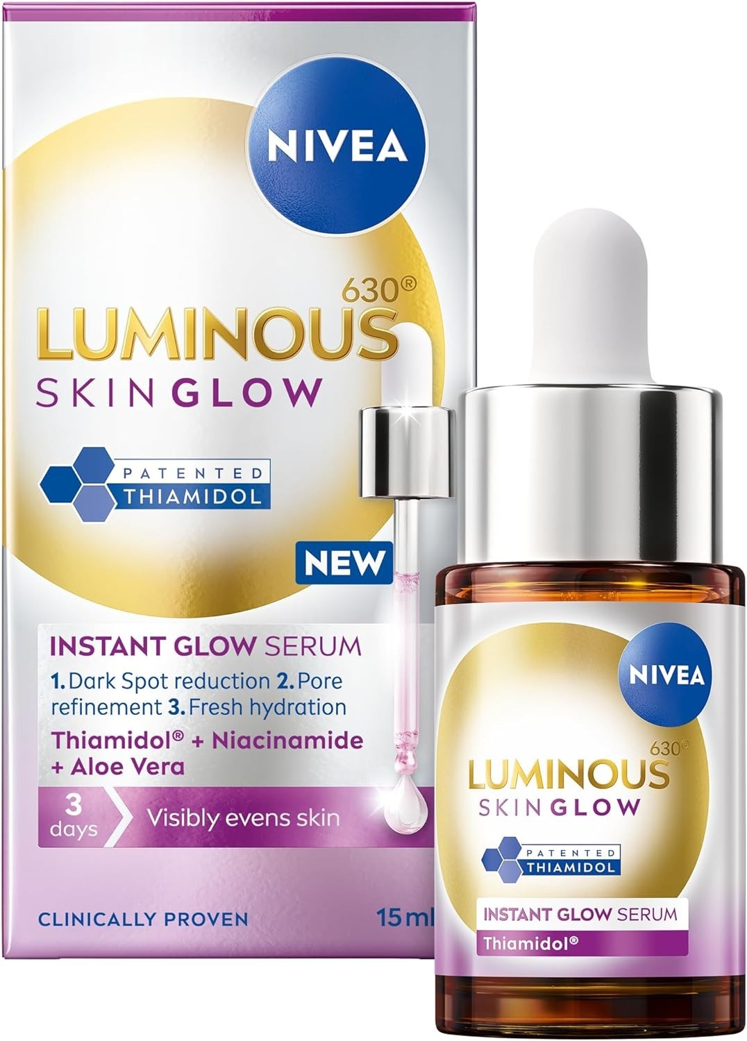 NIVEA Luminous 630 Skin Glow Instant Glow Serum 15ml Anti-Dark Spot