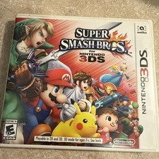 Super Smash Bros Nintendo 3DS, 2014 Case And Manual Only No Game Authentic