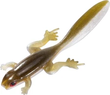 Dr.Fish 6 Pack Soft Plastic Frog Baits, 3.2 Inches Small, Green Pumpkin 