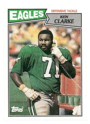 1987 Topps #302 Ken Clarke Philadelphia Eagles Football Card 33724
