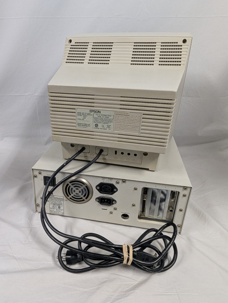 Vtg 1987 Epson Apex 100 CGA Dual Floppy IBM Compatible PC Computer