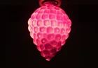 Vintage Purple Grapes Figural Milk Glass Light Bulb ~ Tested ~ Working