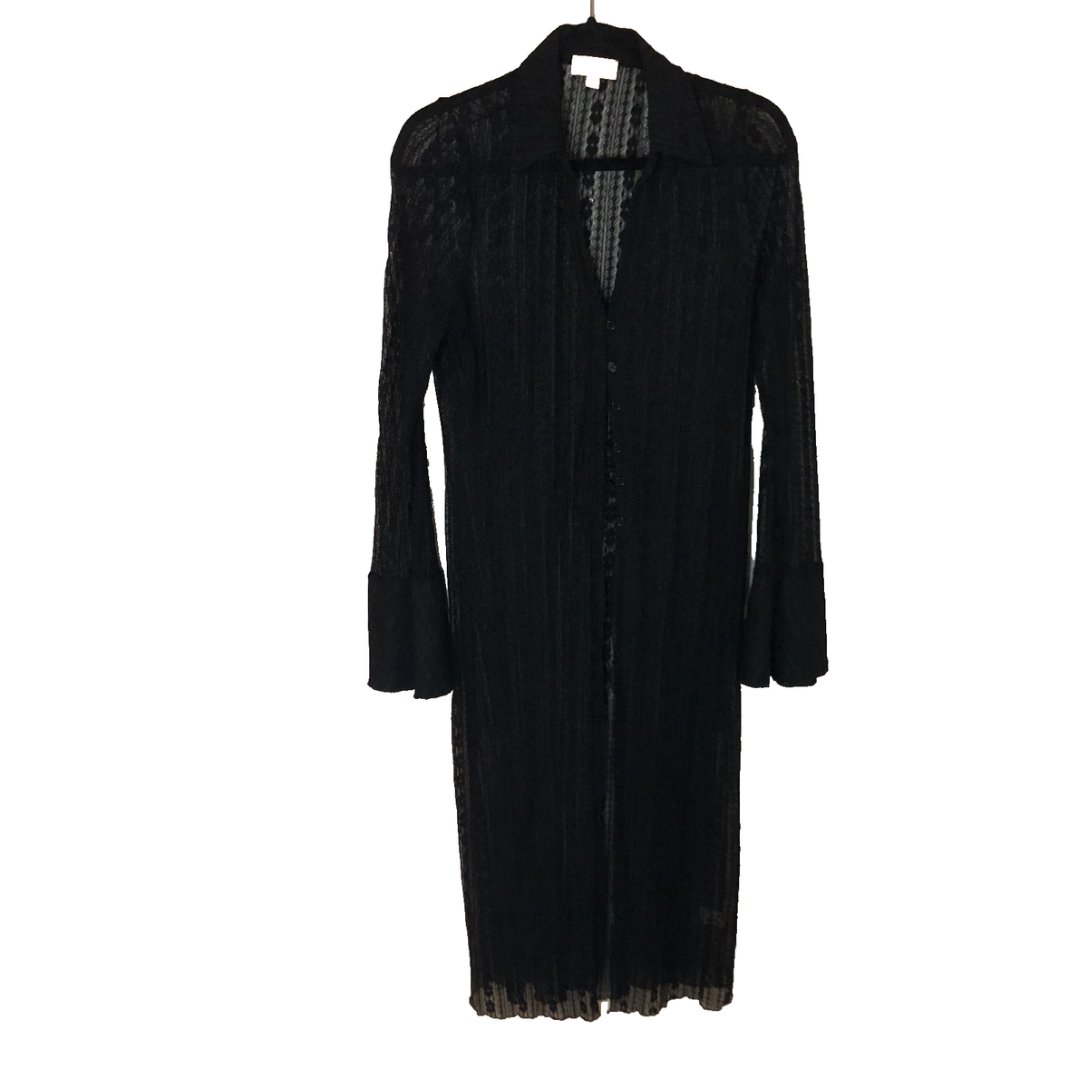 chinese dress ladies Vintage 1930s Black Lace Duster Robe