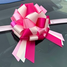 BIG GIFT BOW - Giant, XL Bow for Cars, Prams, Big Gifts, Baby Showers - PINK