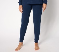 Maya J Women's Pants Sz M Grid Fleece Jogger Blue A667658