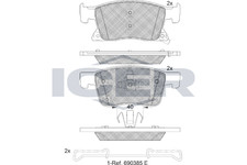 Bremsbelagsatz Vorne Ate-System für Opel Astra K B16 Hatchback Sports ab 15->
