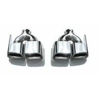 Auspuffblende Endrohr FüR Mercedes C Klasse 2014-2026 Edelstahl Chrom 2Tlg