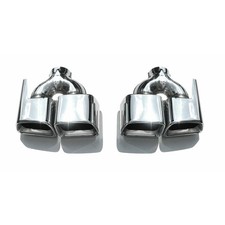 Auspuffblende Endrohr für Mercedes C Klasse 2014-2026 Edelstahl Chrom 2tlg