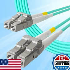 10Gtek LC to LC OM3 Fiber Patch Cable 10Gb Multi-Mode Duplex 50/125μm 2-Pack 1M